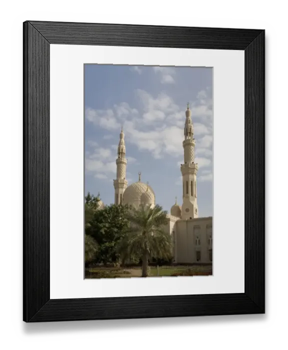 Framed Print : UAE, Dubai. View of Jumeirah Mosque