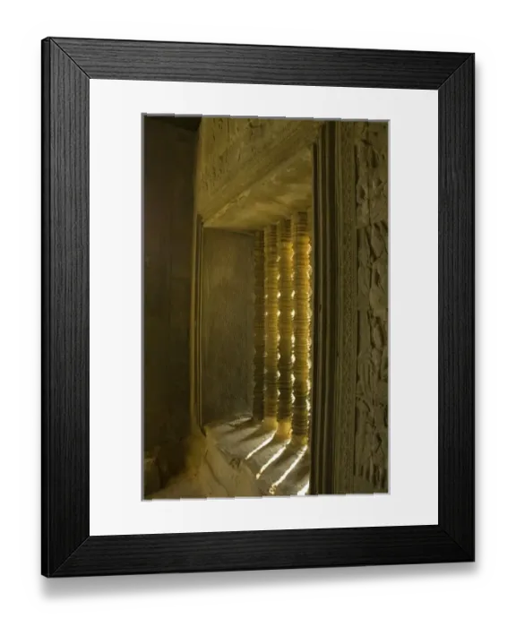 Framed Print : Cambodia. Siem Reap. Angkor Wat. Carved window