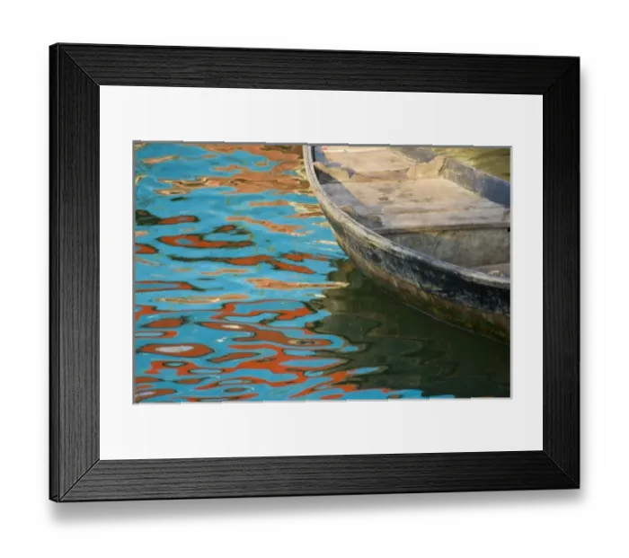 Framed Print : Rowboats float in water reflecting distinctive red and blue fishing boats, Nha Trang Framed Print : Rowboats float in water reflecting distinctive red and blue fishing boats, Nha Trang