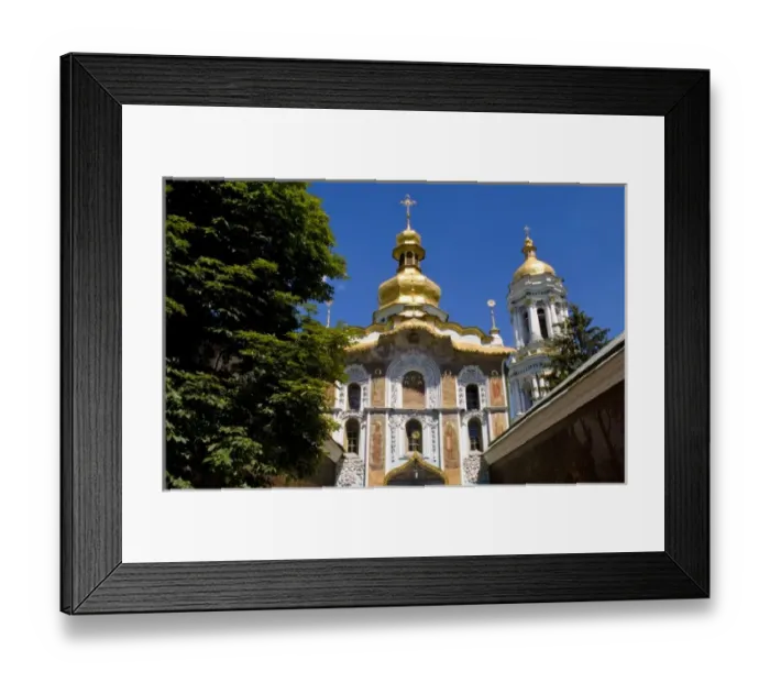 Framed Print : Beautiful entrance cathedral dome of the famous Trinity Over the Gate Church in Kiev Framed Print : Beautiful entrance cathedral dome of the famous Trinity Over the Gate Church in Kiev