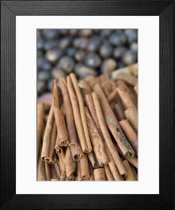 Framed Print : Cinnamon and Nutmegs, Spice Market, Dubai, United Arab Emirates, Middle East Framed Print : Cinnamon and Nutmegs, Spice Market, Dubai, United Arab Emirates, Middle East