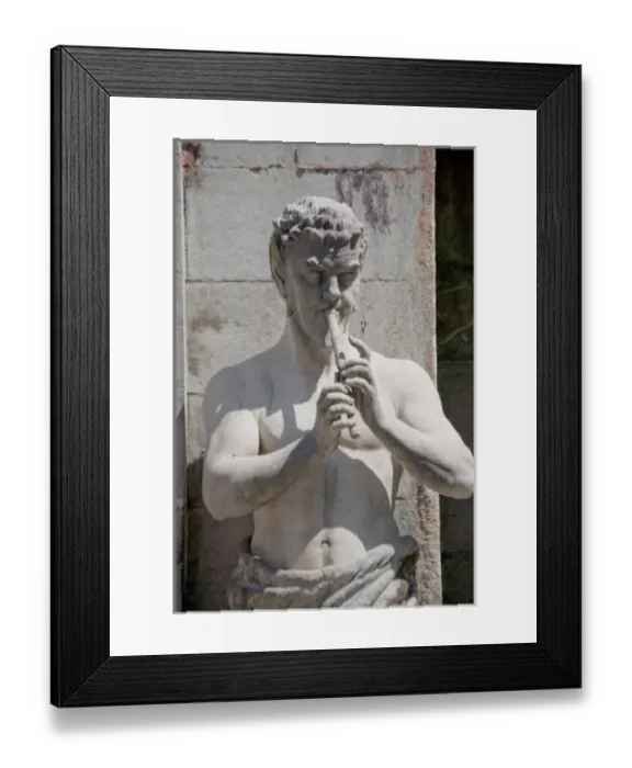 Framed Print : Statue of Pan, the flutist of Greek mythology as the pastoral god of fertility at Massandra Chateau Framed Print : Statue of Pan, the flutist of Greek mythology as the pastoral god of fertility at Massandra Chateau