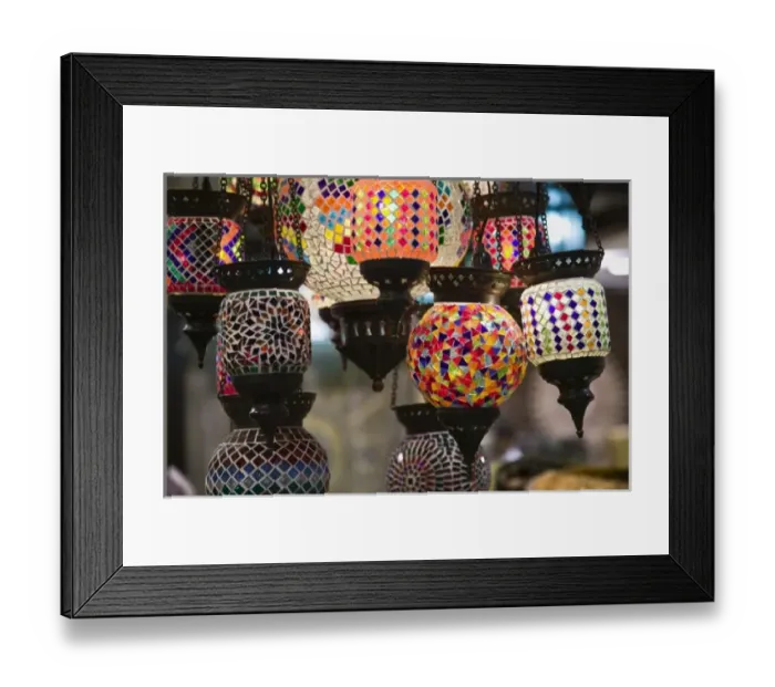 Framed Print : United Arab Emirates, Dubai, Umm Suqeim. Madinat Jumeirah Shopping Complex-Arabian Lamps