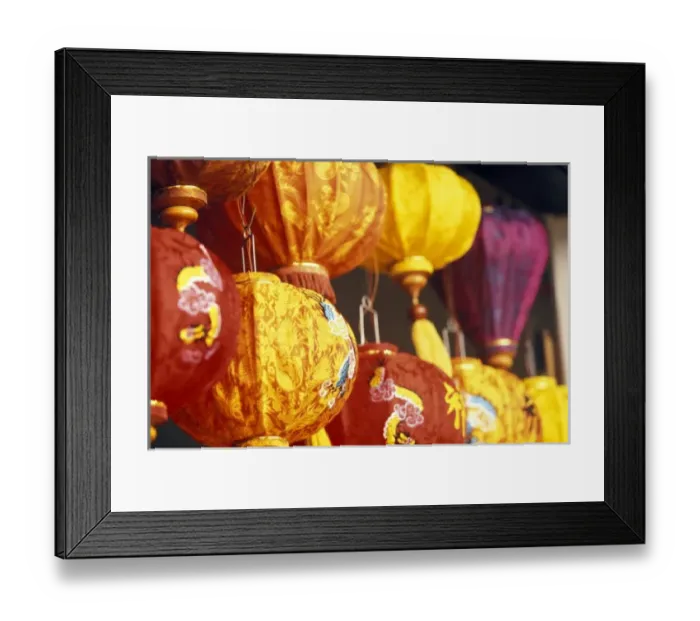 Framed Print : Vietnam, Hoi An. Large lanterns, souveniers Framed Print : Vietnam, Hoi An. Large lanterns, souveniers