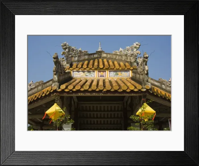 Framed Print : Pagoda, Hue Citadel, a huge fortress that comprises of three enclosures, the Civic Framed Print : Pagoda, Hue Citadel, a huge fortress that comprises of three enclosures, the Civic