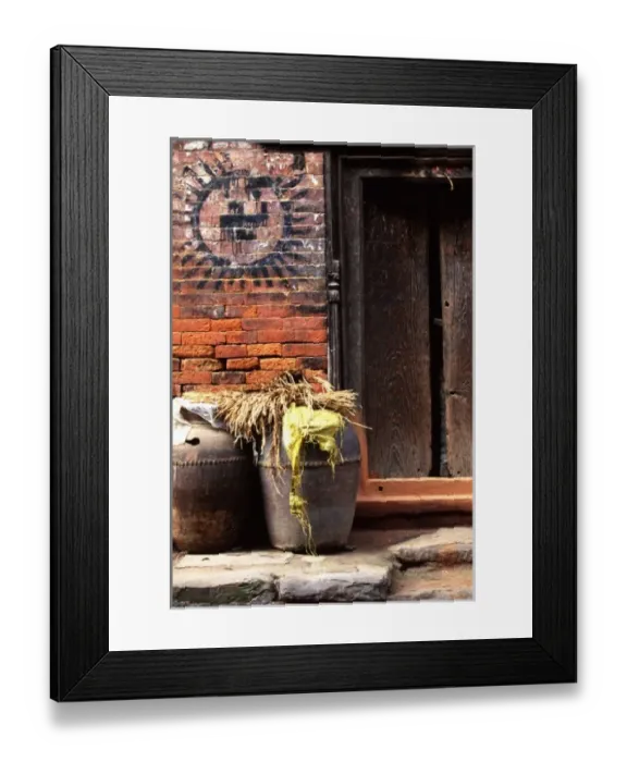 Framed Print : Asia, Nepal, Bhaktapur, doorway