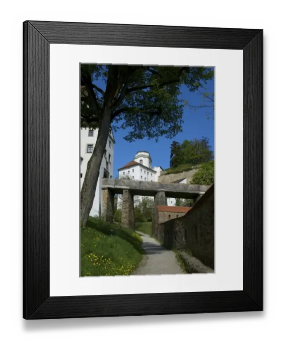 Framed Print : Europe, Germany, Bavaria, Passau, path to Oberhaus Fortress Framed Print : Europe, Germany, Bavaria, Passau, path to Oberhaus Fortress
