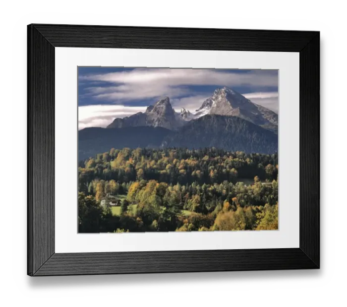 Framed Print : Germany, Bavaria, Ramsau. The Watzmann Mountains tower over a farmhouse near Ramsau in Bavaria Framed Print : Germany, Bavaria, Ramsau. The Watzmann Mountains tower over a farmhouse near Ramsau in Bavaria