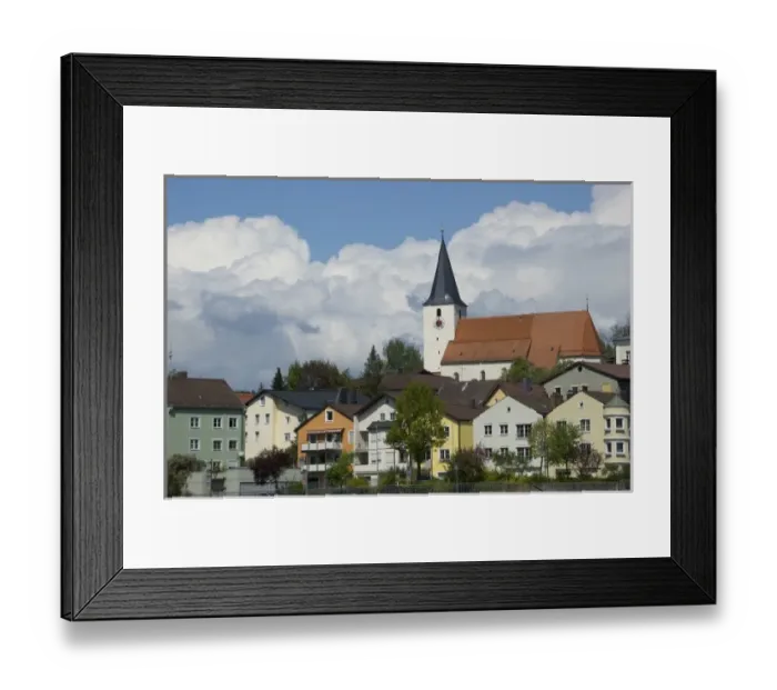 Framed Print : Europe, Germany, Bavaria, Passau, houses and St. Salvatore church along Danube River Framed Print : Europe, Germany, Bavaria, Passau, houses and St. Salvatore church along Danube River