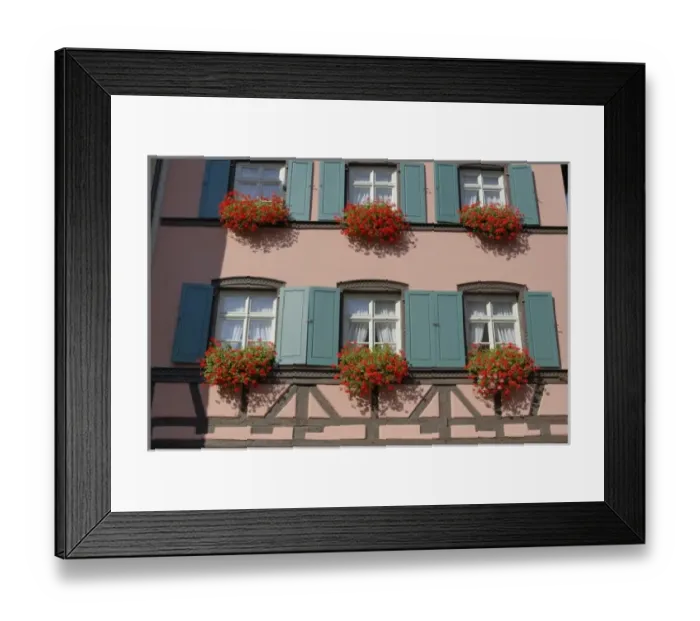 Framed Print : Europe, Germany, Bavaria, Bamberg Windows and flower boxes near the old town hall Framed Print : Europe, Germany, Bavaria, Bamberg Windows and flower boxes near the old town hall