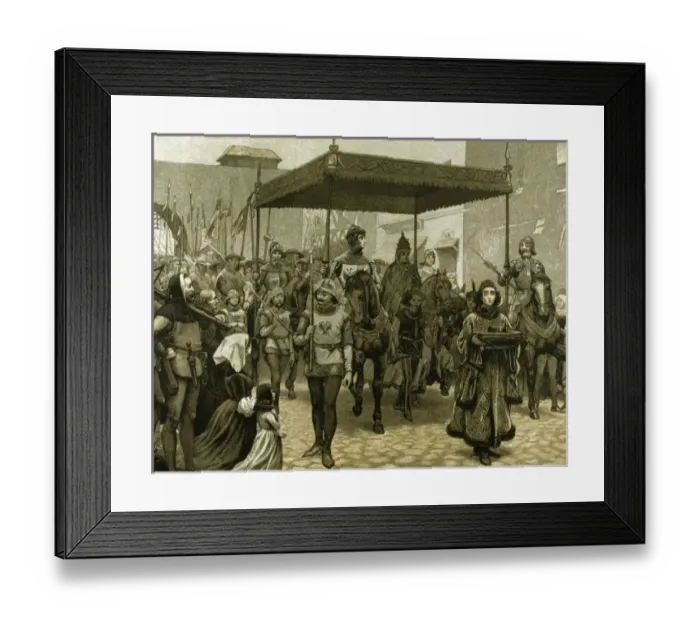 Framed Print : Entry of Antipope John XXIII (1360-1554) in Constance to celebrate Council of Constance Framed Print : Entry of Antipope John XXIII (1360-1554) in Constance to celebrate Council of Constance