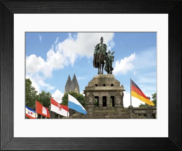 Framed Print : Koblenz, Germany, The Monument at the German Corner, Deutsches Eck, Where the Rhine Framed Print : Koblenz, Germany, The Monument at the German Corner, Deutsches Eck, Where the Rhine