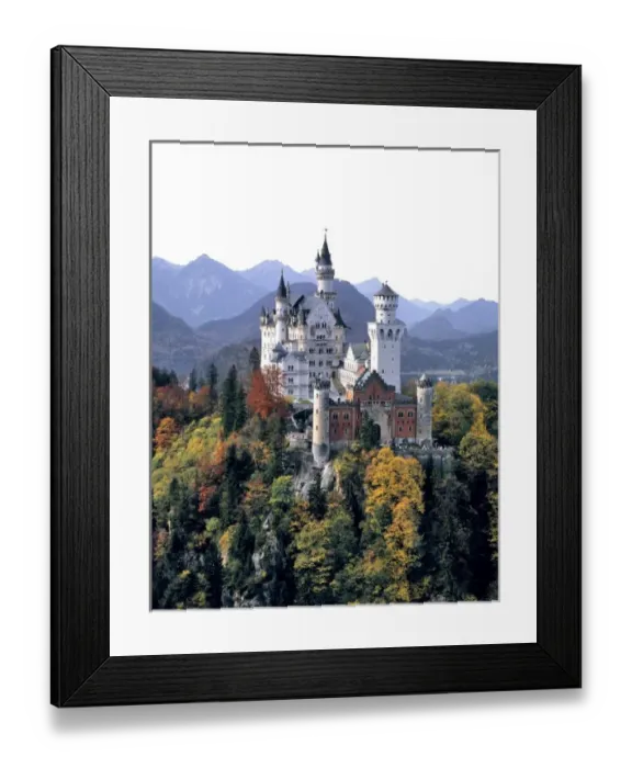 Framed Print : Germany, Bavaria, Neuschwanstein Castle. Tourists flock to King Ludwig IIs Neuschwanstein