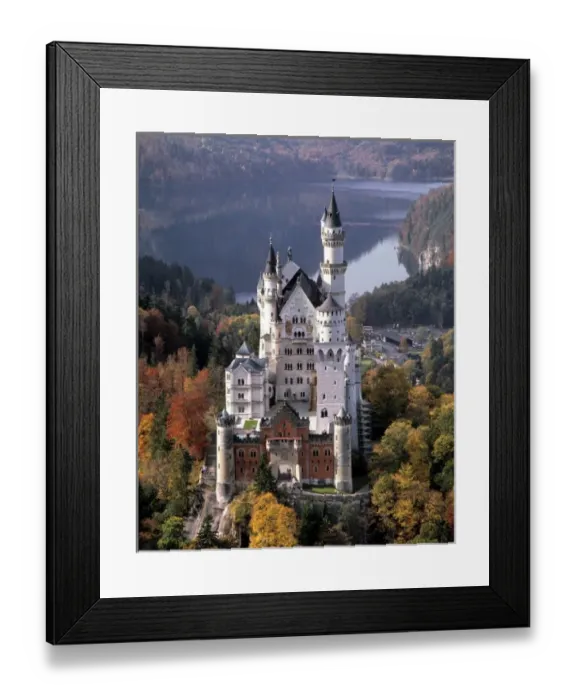 Framed Print : Germany, Bavaria, Neuschwanstein Castle. Neuschwanstein Castle in Bavaria, Germany