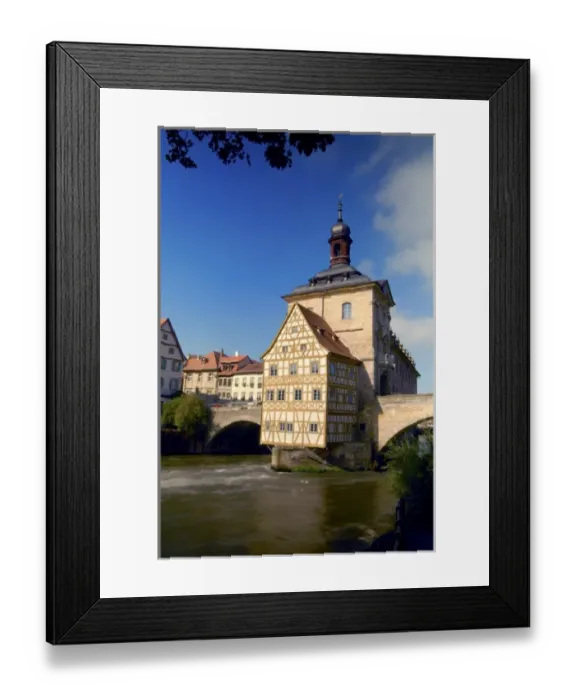 Framed Print : Europe, Germany, Bavaria, Bamberg, Old Town Hall on the river Regnitz Framed Print : Europe, Germany, Bavaria, Bamberg, Old Town Hall on the river Regnitz