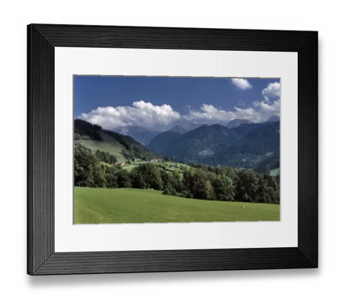 Framed Print : Germany, Bavaria, Ramsau. A small farm spills down the hillside near Ramsau, Bavaria, Germany Framed Print : Germany, Bavaria, Ramsau. A small farm spills down the hillside near Ramsau, Bavaria, Germany