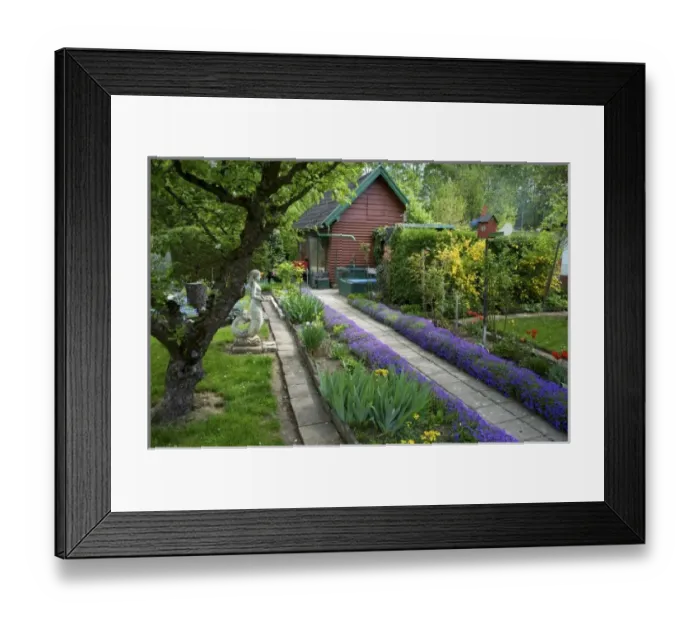 Framed Print : Europe, Germany, Bavaria, Straubing, cottage garden in Spring Framed Print : Europe, Germany, Bavaria, Straubing, cottage garden in Spring