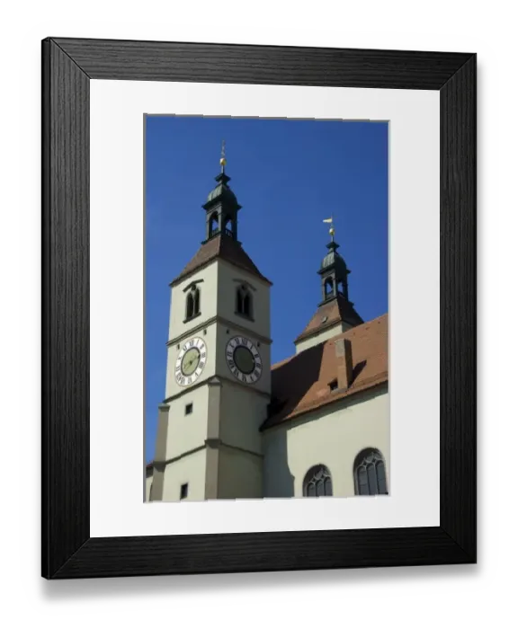 Framed Print : Europe, Germany, Bavaria, Regensburg, clock tower Framed Print : Europe, Germany, Bavaria, Regensburg, clock tower