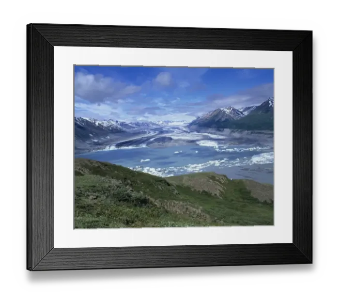 Framed Print : Lowell Lake and Lowell Glacier. Kluane National Park, Yukon, Canada Framed Print : Lowell Lake and Lowell Glacier. Kluane National Park, Yukon, Canada
