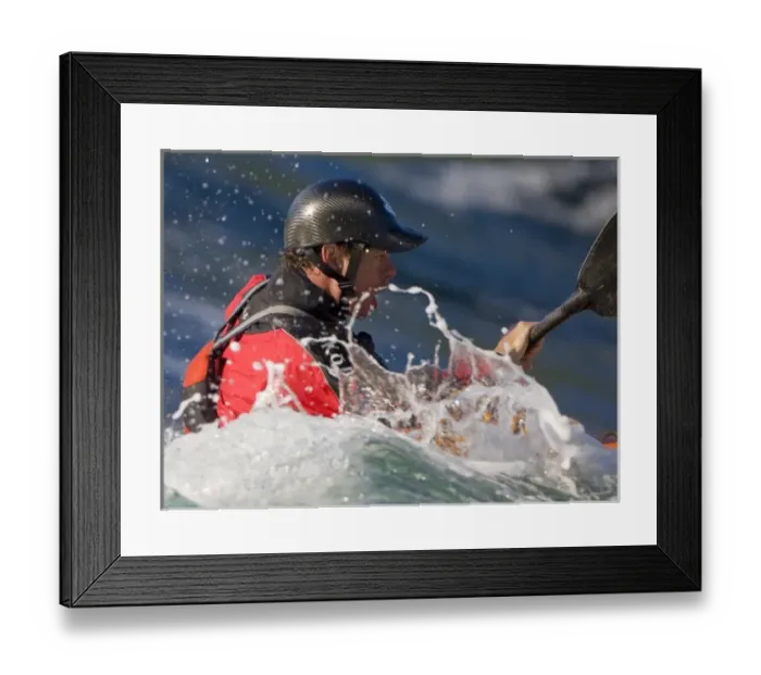 Framed Print : Canada, British Columbia. Sea kayaker at Skookumchuck Rapids. (MR) Framed Print : Canada, British Columbia. Sea kayaker at Skookumchuck Rapids. (MR)
