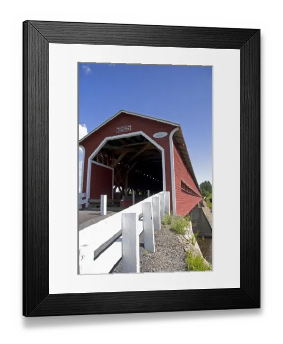 Framed Print : Pont Perreault covered bridge crossing the Chaudiere River at Nortre-Dame-Des-Pins Framed Print : Pont Perreault covered bridge crossing the Chaudiere River at Nortre-Dame-Des-Pins