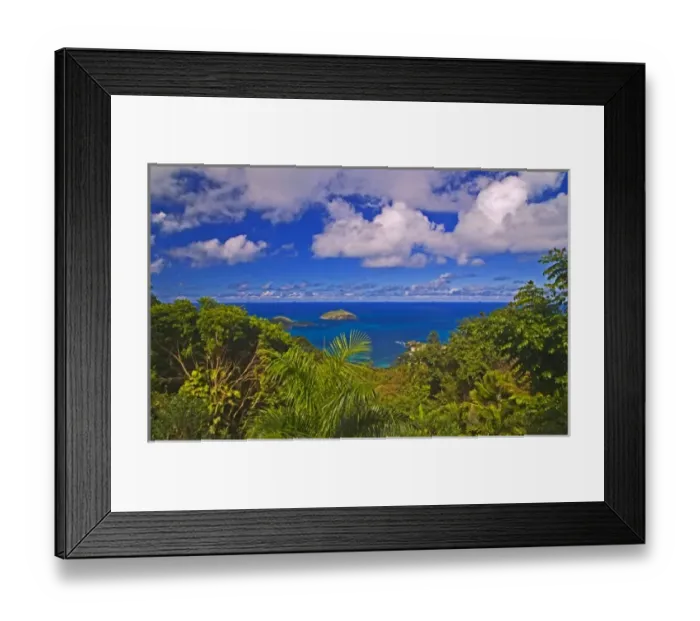 Framed Print : A scenic view of Hull Bay from Mountain Top Estates St. Thamas Framed Print : A scenic view of Hull Bay from Mountain Top Estates St. Thamas