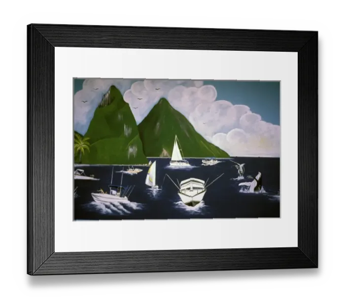 Framed Print : Caribbean, St. Lucia, Soufriere. Artwork