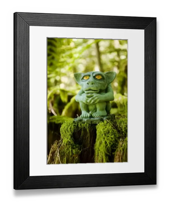 Framed Print : Unknown. Troll statue in the forest, British Columbia, Canada Framed Print : Unknown. Troll statue in the forest, British Columbia, Canada