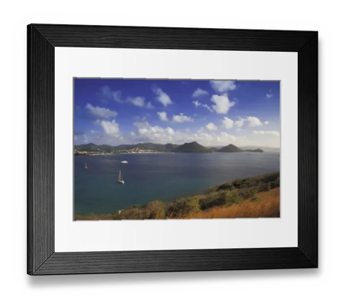 Framed Print : Caribbean, St. Lucia, Rodney Bay. View of Rodney Bay from Pigeon Point Framed Print : Caribbean, St. Lucia, Rodney Bay. View of Rodney Bay from Pigeon Point