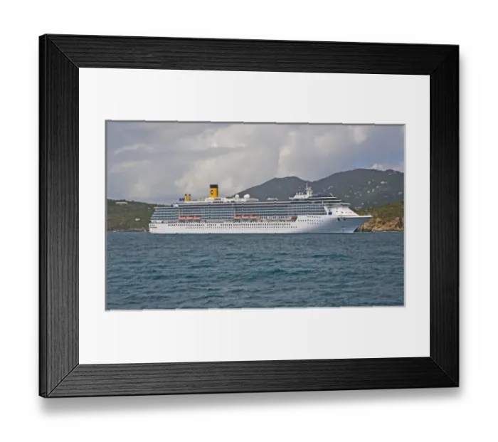Framed Print : Coruso Cruise Line, The Costa Maditerranea