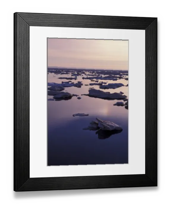 Framed Print : Canada, Baffin Island. 2nd year ice melting, global warming