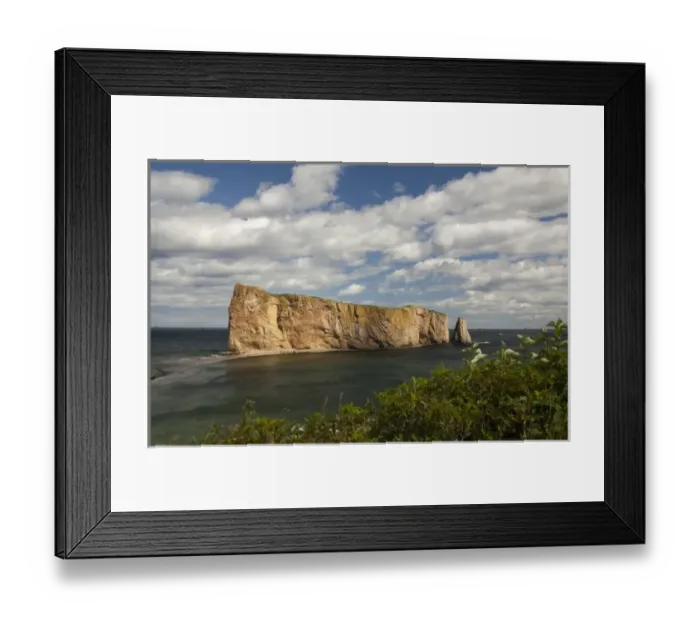 Framed Print : North America, Canada, Quebec, Gaspe Bay, Perce Rock