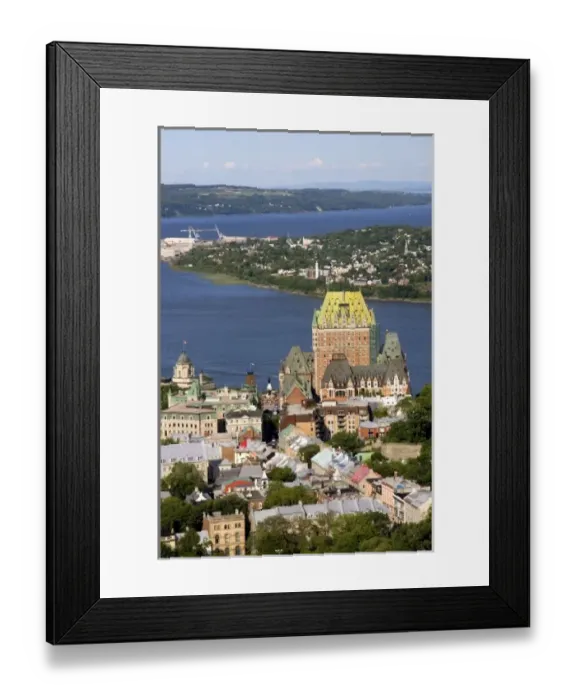 Framed Print : Aerial images of Chateau Frontenac and Quebec City from atop the Observatoire de la Capitale Framed Print : Aerial images of Chateau Frontenac and Quebec City from atop the Observatoire de la Capitale