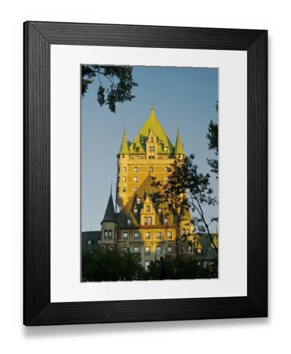 Framed Print : North America, Canada, Quebec, Old Quebec City. View of upper levels of the Chateau