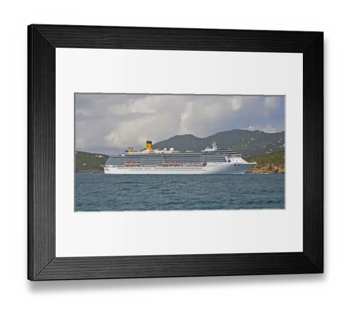 Framed Print : Coruso Cruise Line, The Costa Maditerranea