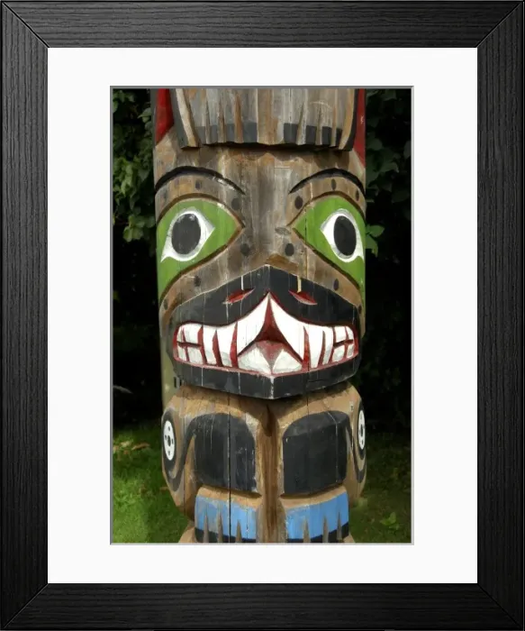 Framed Print : Canada, Quebec, Tadoussac. Typical Canadian totem pole. IMAGE RESTRICTED: Not available Framed Print : Canada, Quebec, Tadoussac. Typical Canadian totem pole. IMAGE RESTRICTED: Not available