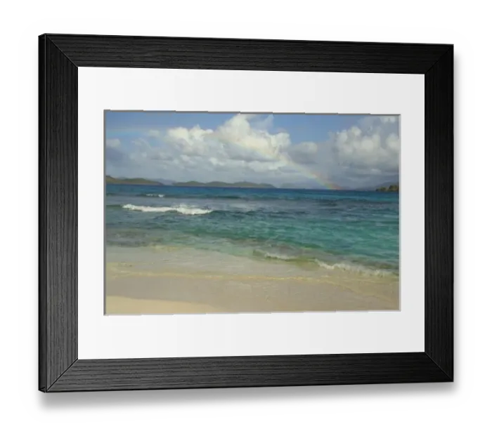 Framed Print : Caribbean, U. S. Virgin Islands, St. Thomas, St. John Bay, Sapphire Beach. Rainbow Framed Print : Caribbean, U. S. Virgin Islands, St. Thomas, St. John Bay, Sapphire Beach. Rainbow