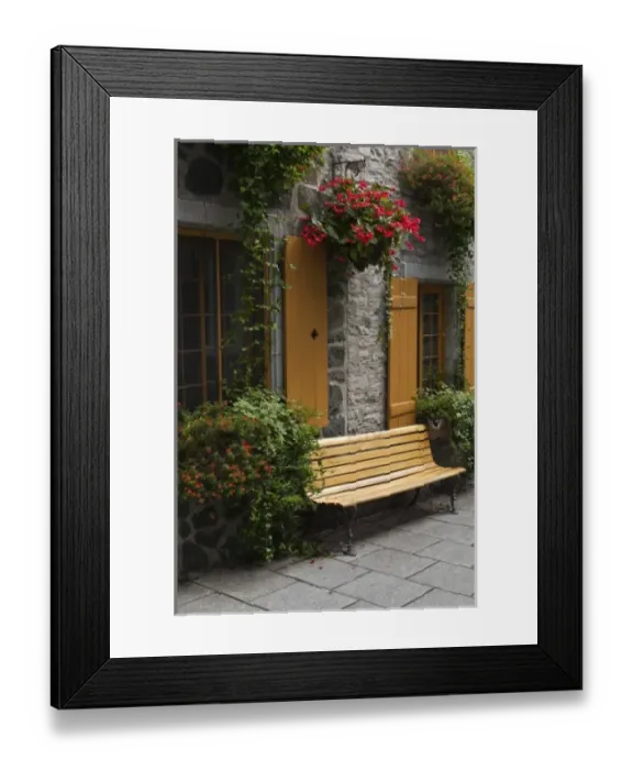 Framed Print : Quebec City, Quebec, Canada. Floral decorations in Old CIty Framed Print : Quebec City, Quebec, Canada. Floral decorations in Old CIty