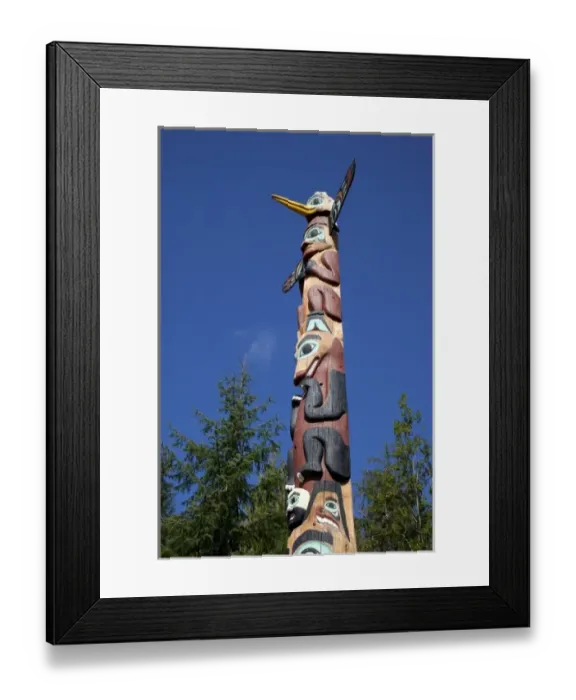 Framed Print : USA, Alaska, Ketchikan, Saxman Totem Park Framed Print : USA, Alaska, Ketchikan, Saxman Totem Park