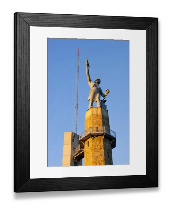Framed Print : USA, Alabama, Birmingham. Vulcan Park, Vulcan Statue, second tallest statue in the US, dawn Framed Print : USA, Alabama, Birmingham. Vulcan Park, Vulcan Statue, second tallest statue in the US, dawn