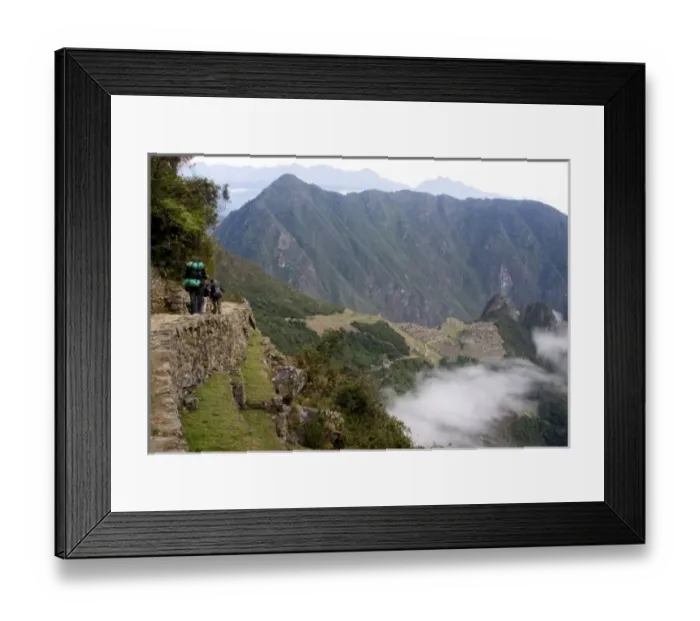 Framed Print : South America - Peru. Overall view of the lost Inca city of Machu Picchu and surroundings