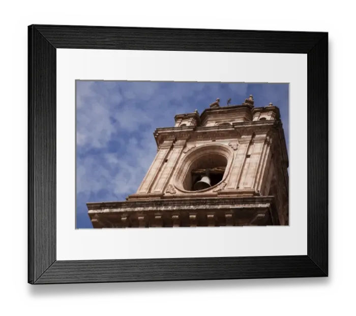 Framed Print : South America, Peru, Cuzco. The bell at Iglesia de la CompaAnAia de Jesus. (UNESCO