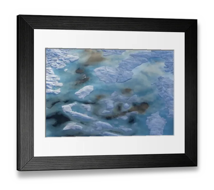 Framed Print : Aerial of multi-layer ice during spring breakup, off the National Petroleum Reserves Framed Print : Aerial of multi-layer ice during spring breakup, off the National Petroleum Reserves
