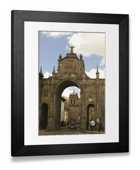 Framed Print : Cathedral viewed through arch, Cuzco, Peru Framed Print : Cathedral viewed through arch, Cuzco, Peru