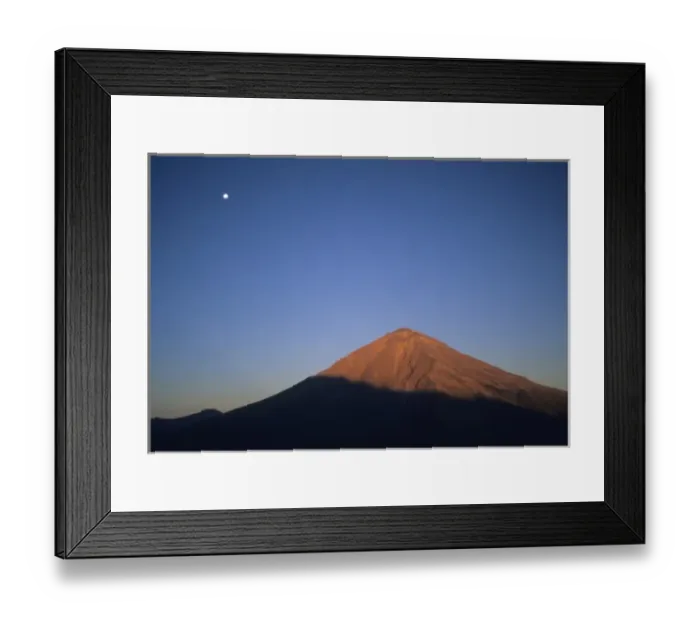 Framed Print : Peru, Andes, Volcan Misti with moon, volcano above Arequipa, 5825 meters