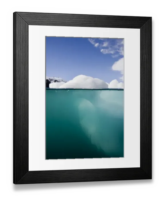 Framed Print : USA, Alaska, Underwater view of iceberg floating near Blackstone Glacier in Prince Framed Print : USA, Alaska, Underwater view of iceberg floating near Blackstone Glacier in Prince