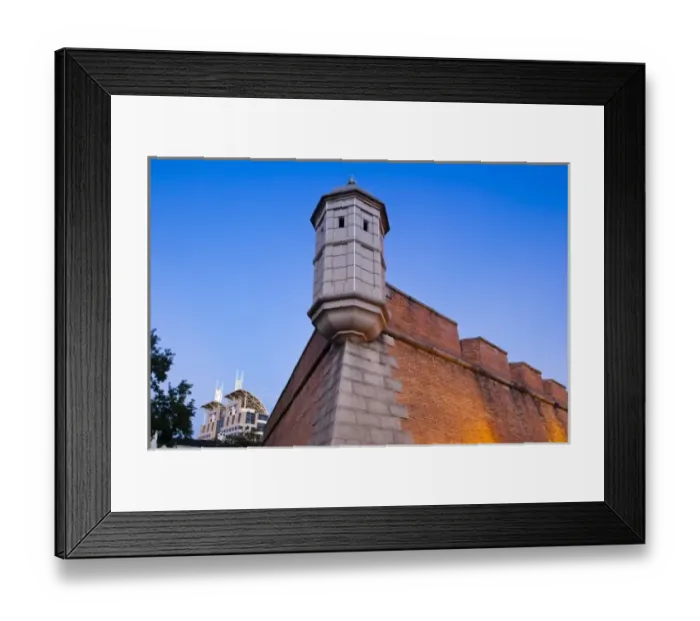 Framed Print : USA, Alabama, Mobile. Government Plaza and Fort Conde, b. 1711, dawn Framed Print : USA, Alabama, Mobile. Government Plaza and Fort Conde, b. 1711, dawn