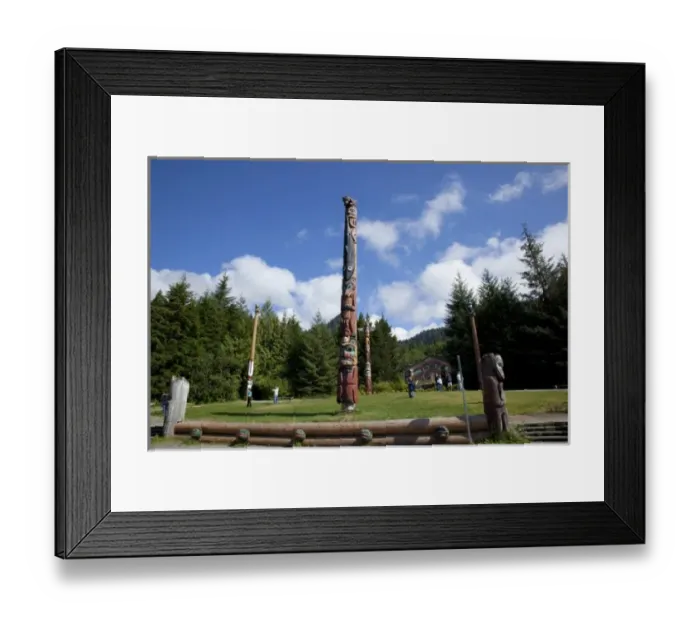 Framed Print : USA, Alaska, Ketchikan, Saxman Totem Park