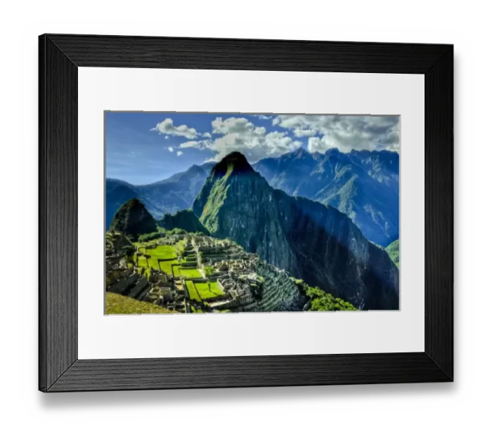 Framed Print : Ancient Machu Picchu, last refuge of the vanished Inca civilization in the Andes Mountains, Peru