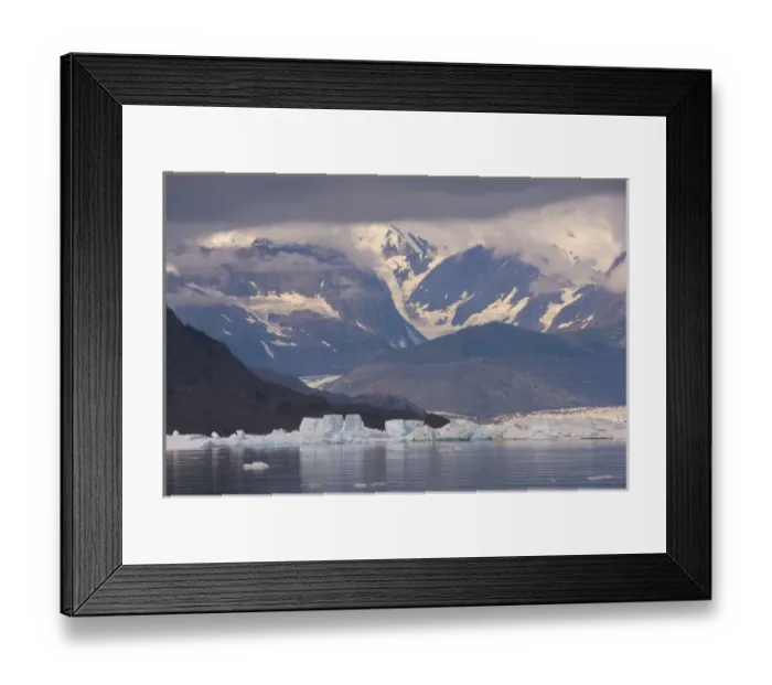 Framed Print : Icebergs from the Columbia Glacier on Prince William Sound Alaska
